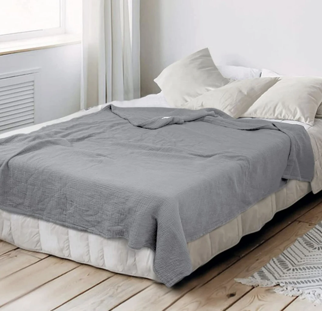 55X75" All Seasons Comfortable Muslin Blanket Soft Breathable 365 Muslin Throw Blanket