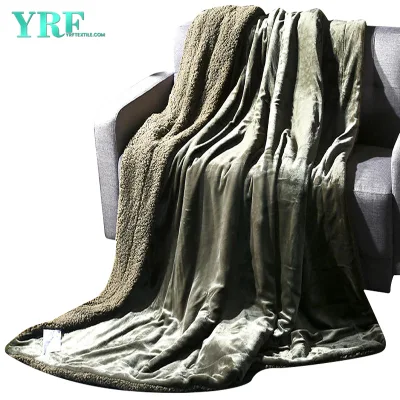 United Nations Donate Coral Fleece Blanket Polar Microfiber Ultra-Soft Army Green for Queen Size